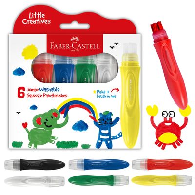 Little Creatives 6ct Jumbo Squeeze Paintbrush