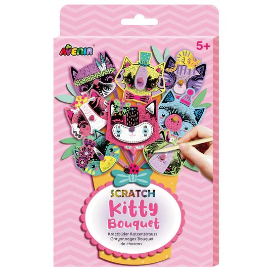 Scratch Art - Kitty Bouquet