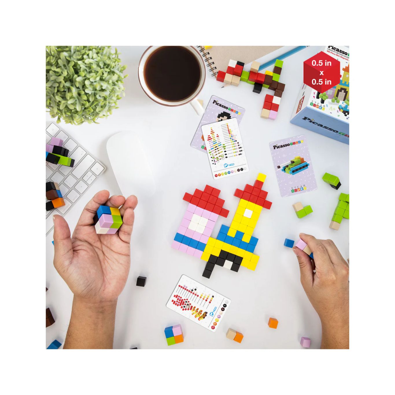 Mini Magnetic Pixel Cubes - 100 Pieces