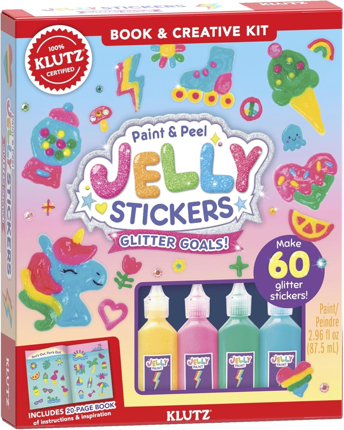 Paint &amp; Peel Jelly Stickers - Glitter Goals