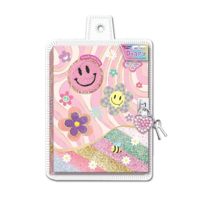 Journal w/Key - Groovy Flower