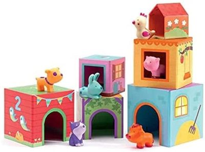 Topanifarm Nest and Stack Blocks + Animals