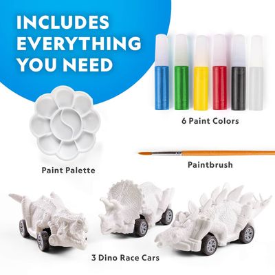 National Geographic - Paint Your Own Dino Race Cars
