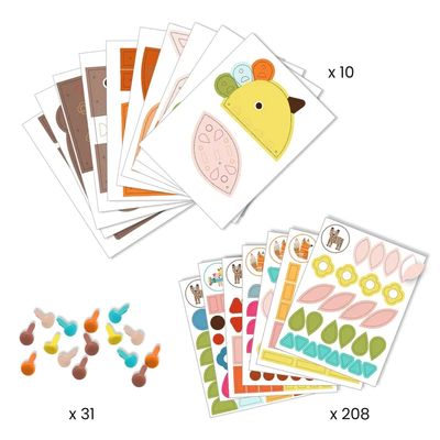 3 Giant Animals Sticker Kit