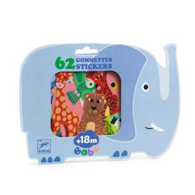 62 Jungle Animal Stickers