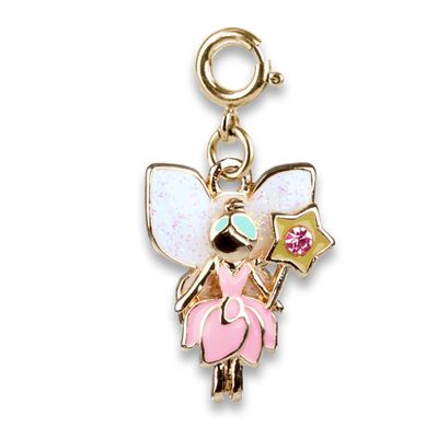 Gold Glitter Fairy Charm