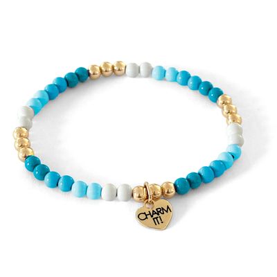 Aqua Stretch Bracelet - Gold