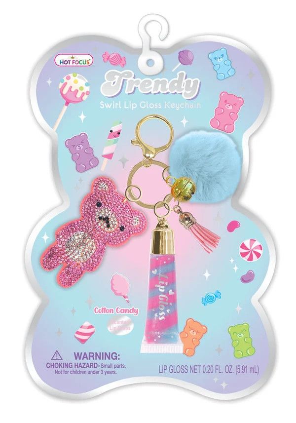 Trendy Lip Gloss Keychain - Gummy Bear