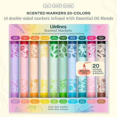 Scented Markers - 10 Double Sided w/Essential Oils