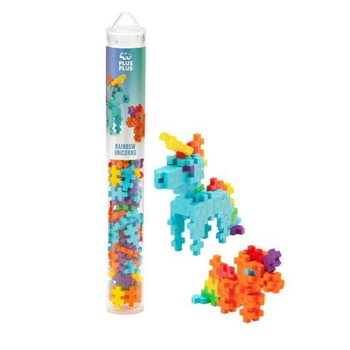 Plus Plus Tube - Rainbow Unicorns