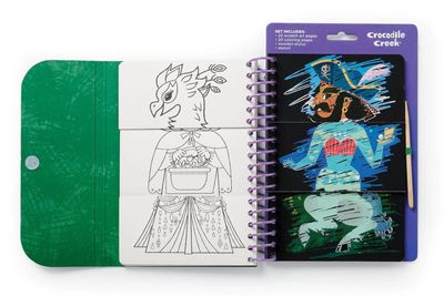 Mix &amp; Match Scratch Art Coloring Flip Book - Fairytales
