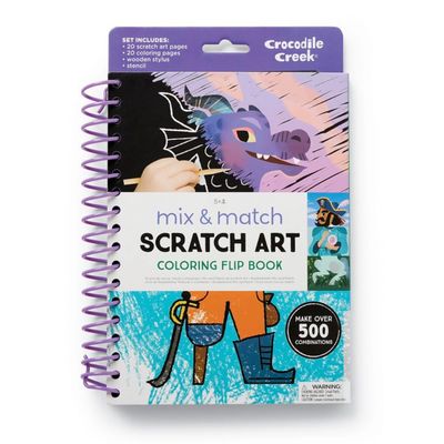 Mix &amp; Match Scratch Art Coloring Flip Book - Fairytales