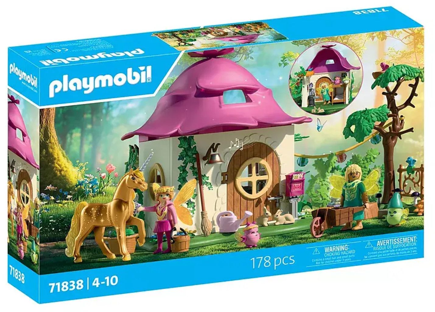 Cozy Fairy Home with Golden Unicorn _ Playmobil 71838