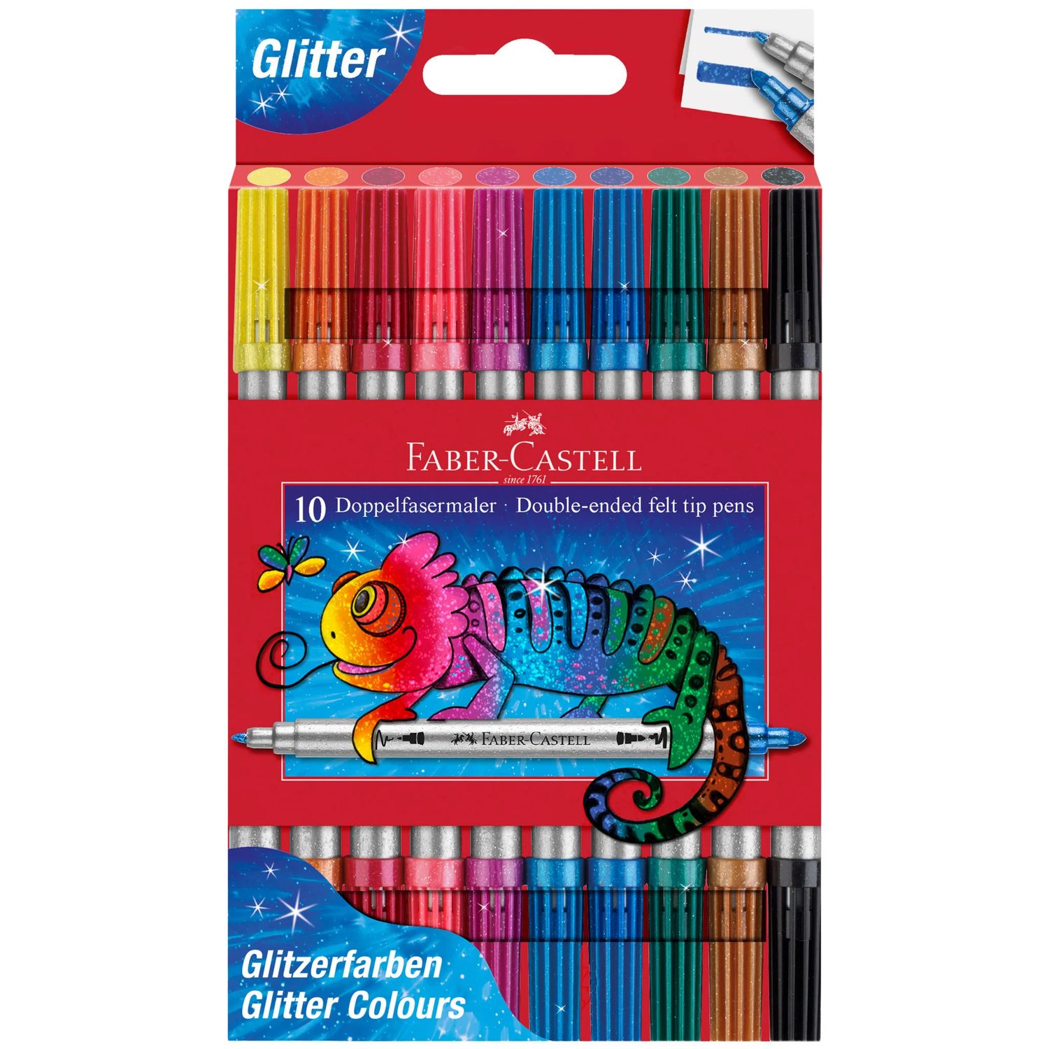 10 Double Ended Glitter Markers