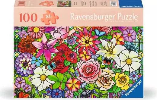 Tiffany Flowers - 100 Pc. Puzzle