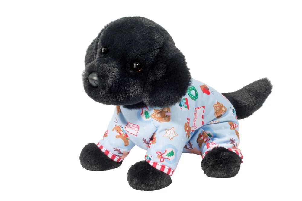 Black Lab w/ Holiday PJs