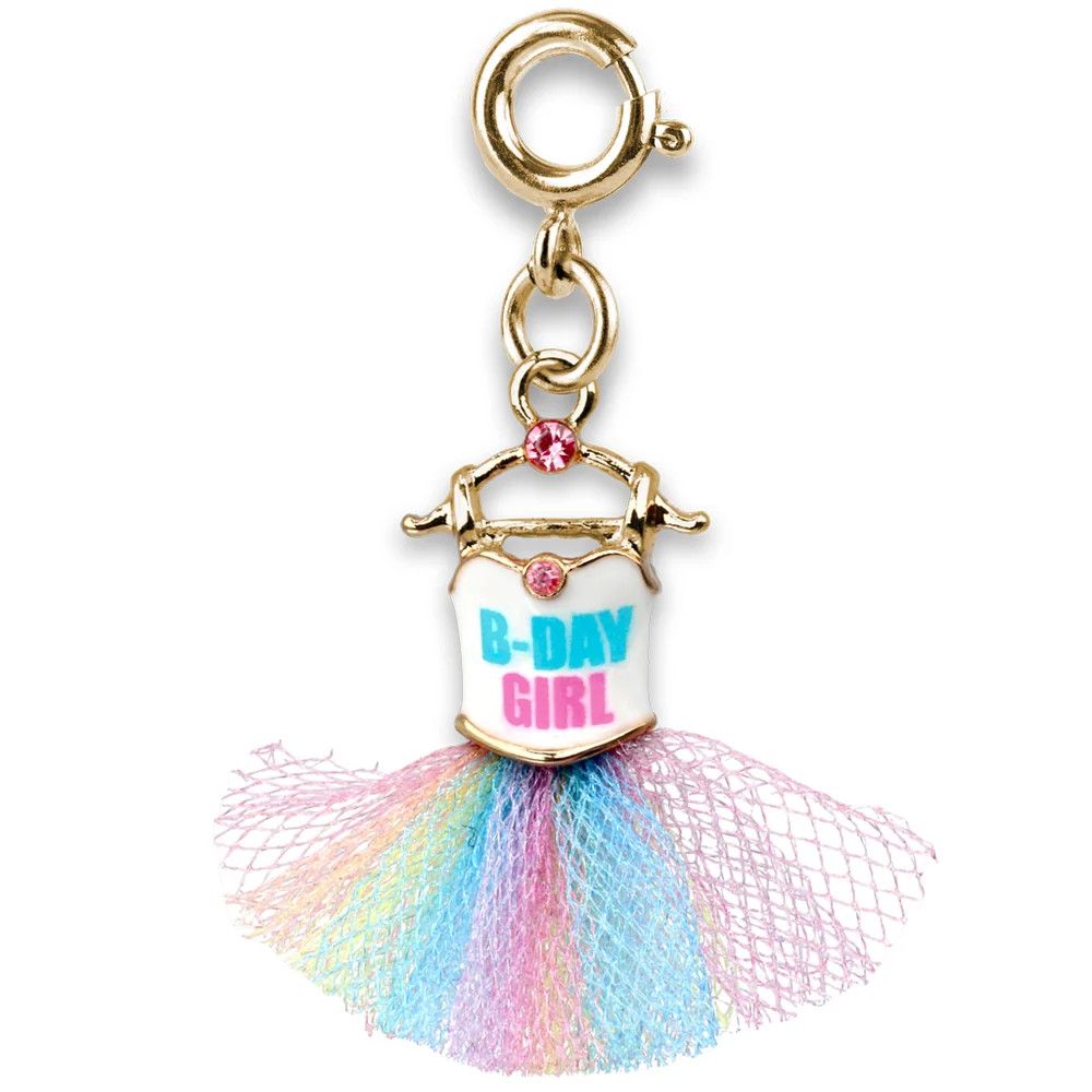 Gold Birthday Girl Tutu Charm