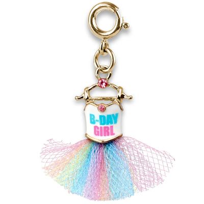 Gold Birthday Girl Tutu Charm