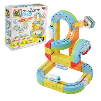 Rail Cube Magnetic Monorail - Deluxe Block Set