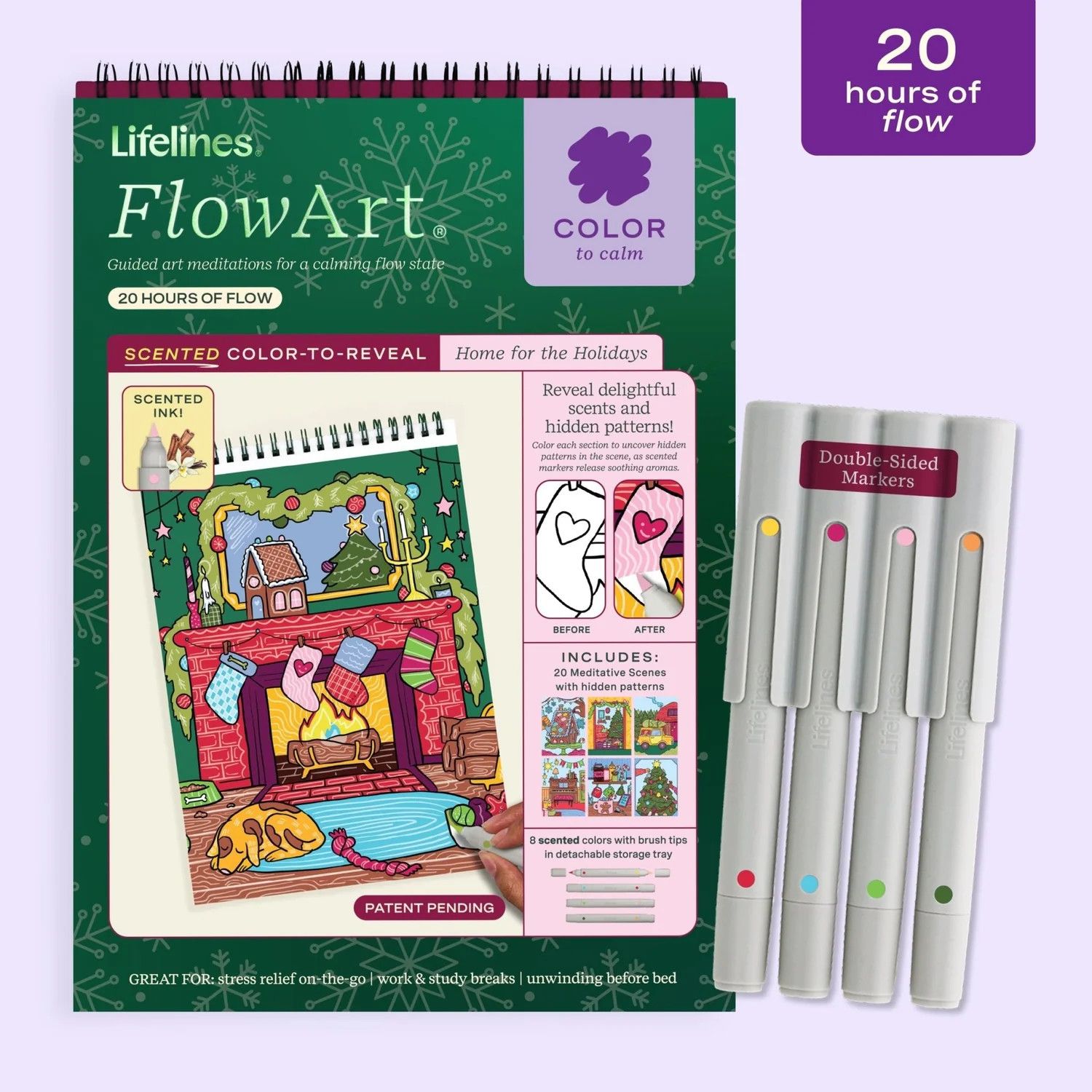 FlowArt Color to Calm - Home for the Holidays