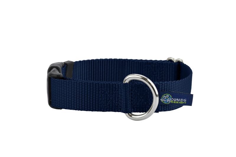 Buckle Collar: Navy Blue, 1&quot; M