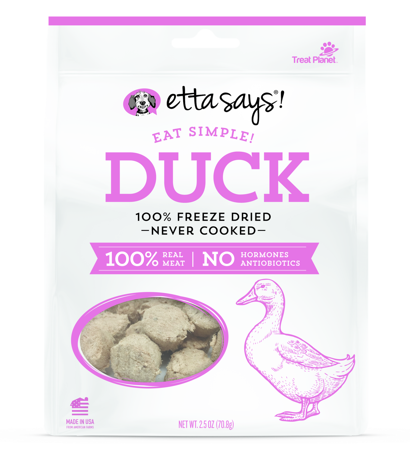 Etta Says! Eat Simple! Freeze Dried: Duck, 2.5 oz