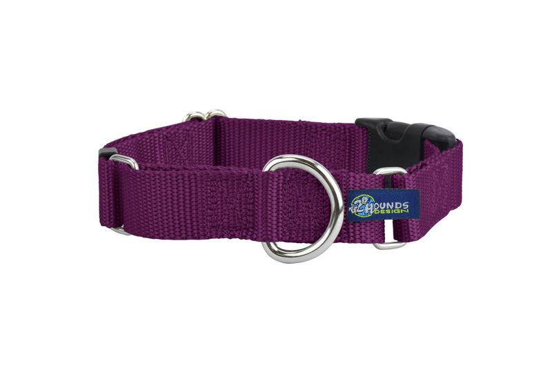 Martingale w/ buckle: Burgundy, 1.5&quot; L