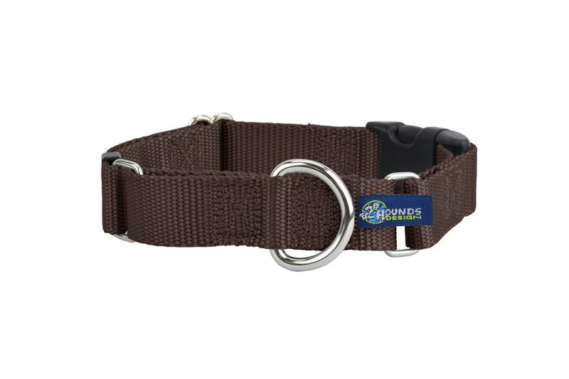 Martingale w/ buckle: Brown, 1&quot; XL