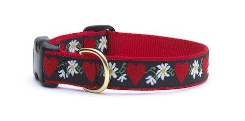 Hearts &amp; Flowers Collar: Wide, M