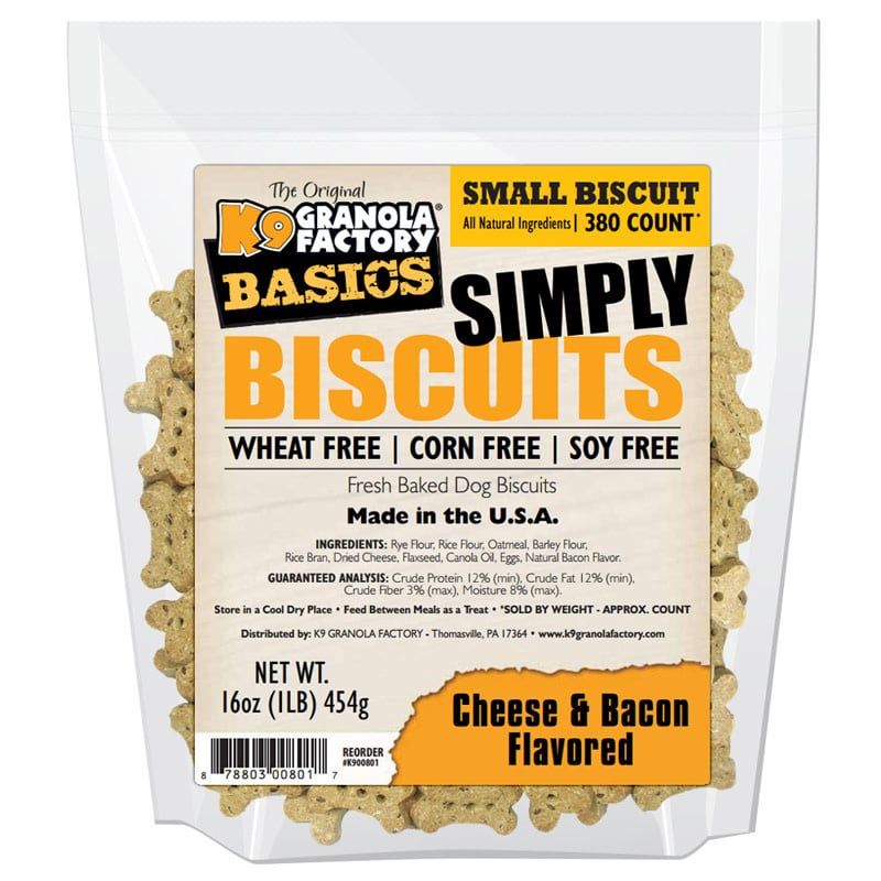 K9 Granola Factory Simply Biscuits Small: Cheese &amp; Bacon, 16 oz