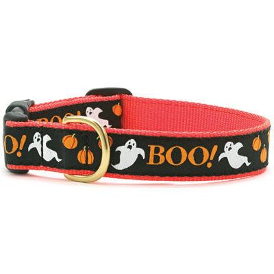 Boo! Halloween Collar: Wide, L
