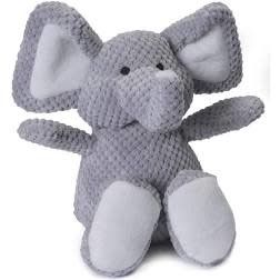 Go Dog Plush Elephant: Grey, Regular