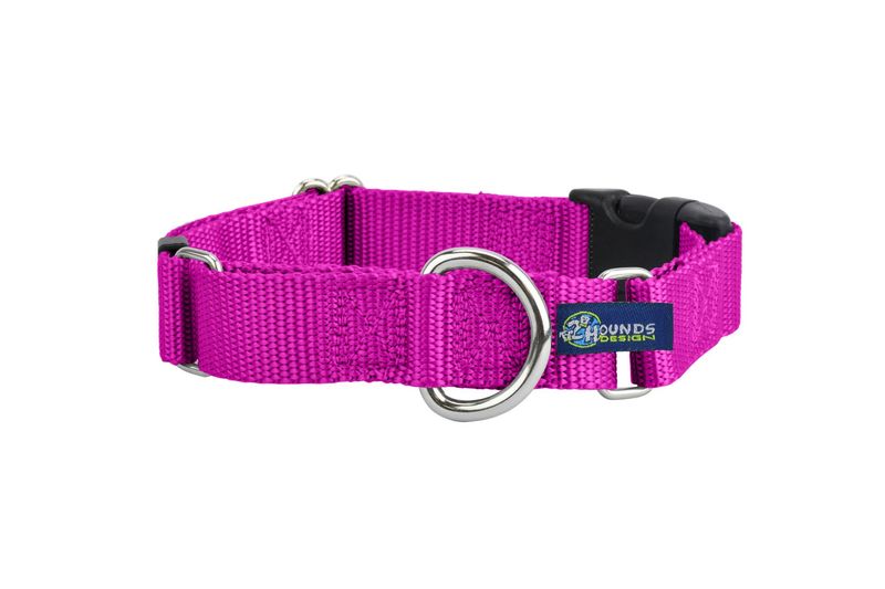 Martingale w/ buckle: Raspberry, 1&quot; M