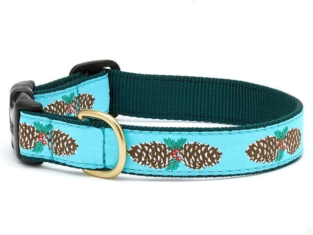 Christmas Pinecones Collar: Wide, L