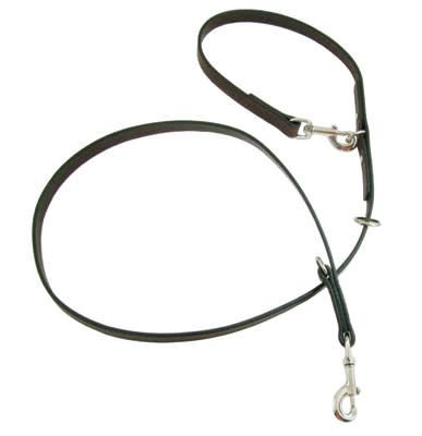 Leather Multi Function Leads: Black Bridle, 3/4&quot; x 6