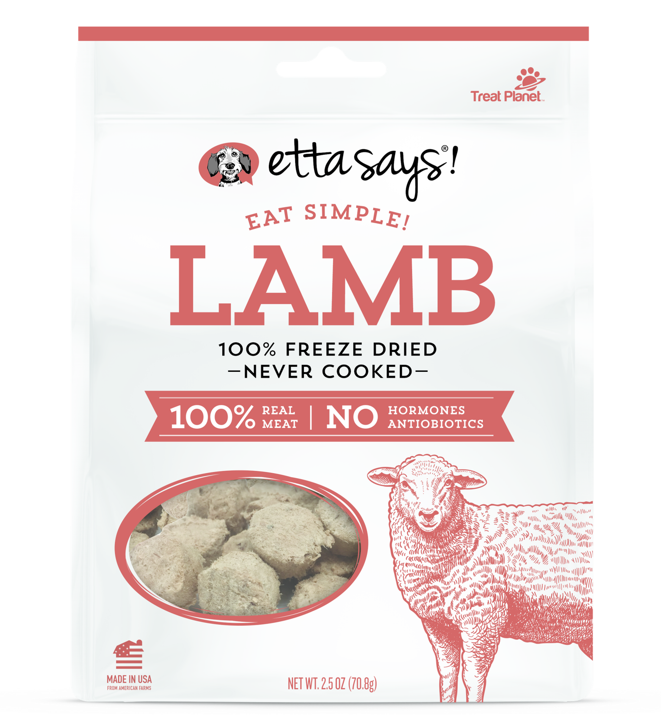 Etta Says! Eat Simple! Freeze Dried: Lamb, 2.5 oz