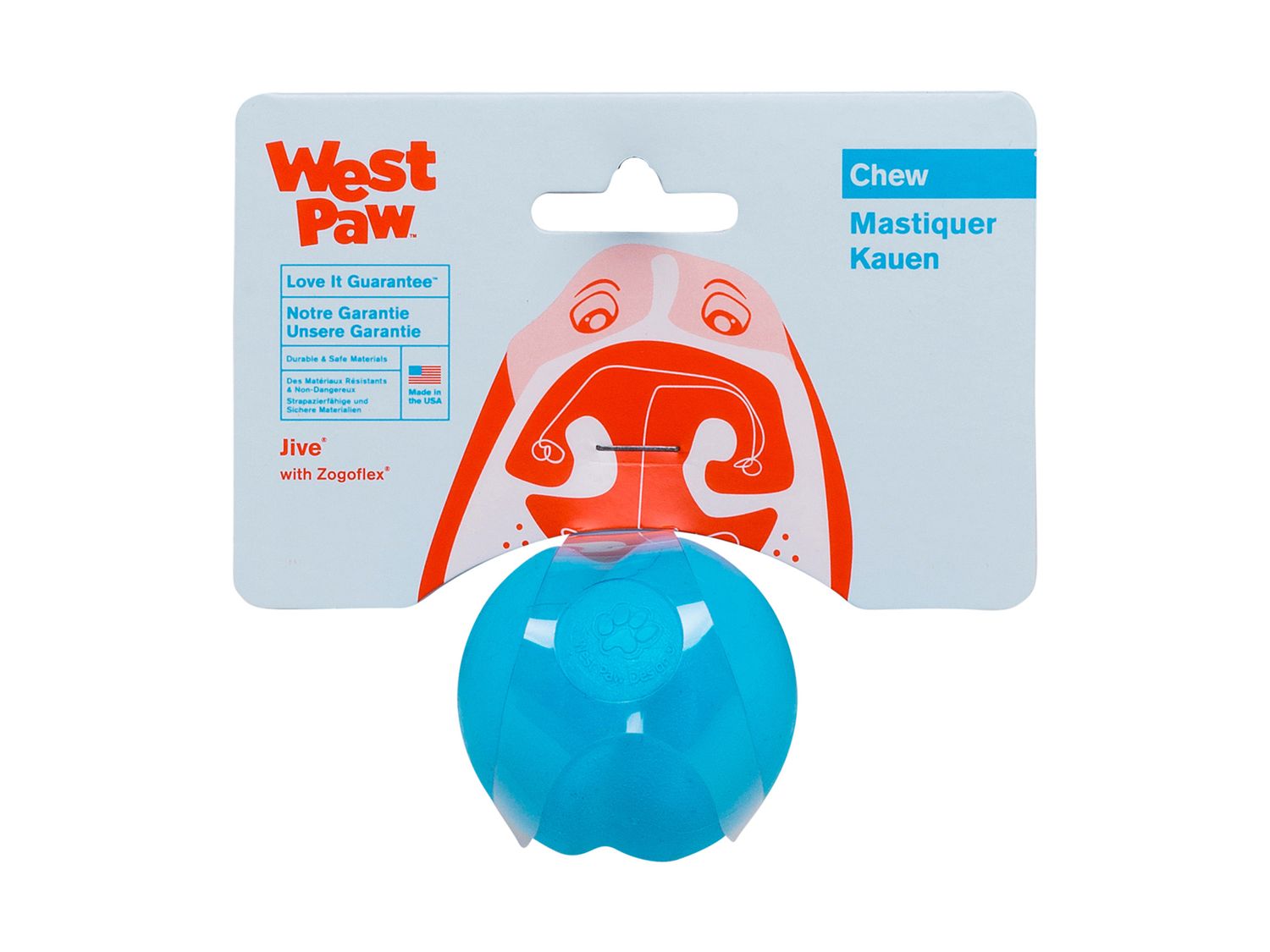 West Paw Jive, Color: Aqua Blue, Size: Extra Small