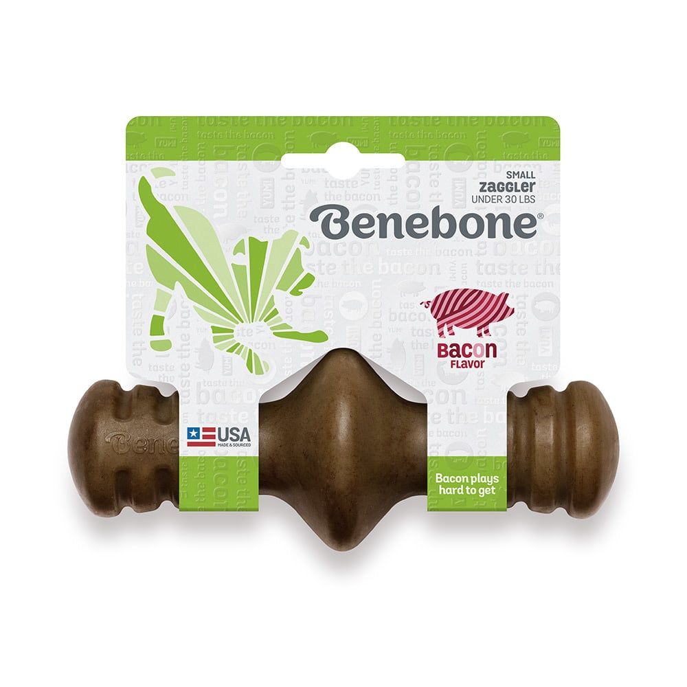 Benebone Zaggler Chew: Bacon, Size: Small