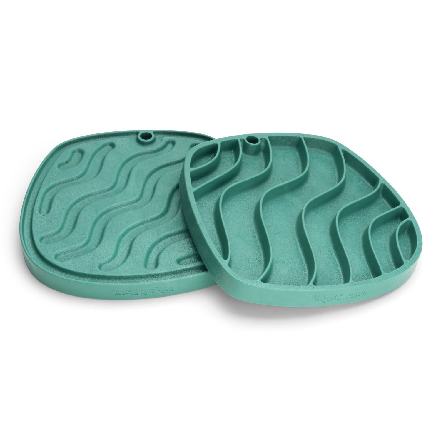 West Paw Seaflex Feast Mat, Color: Kelp, Pattern: Waves