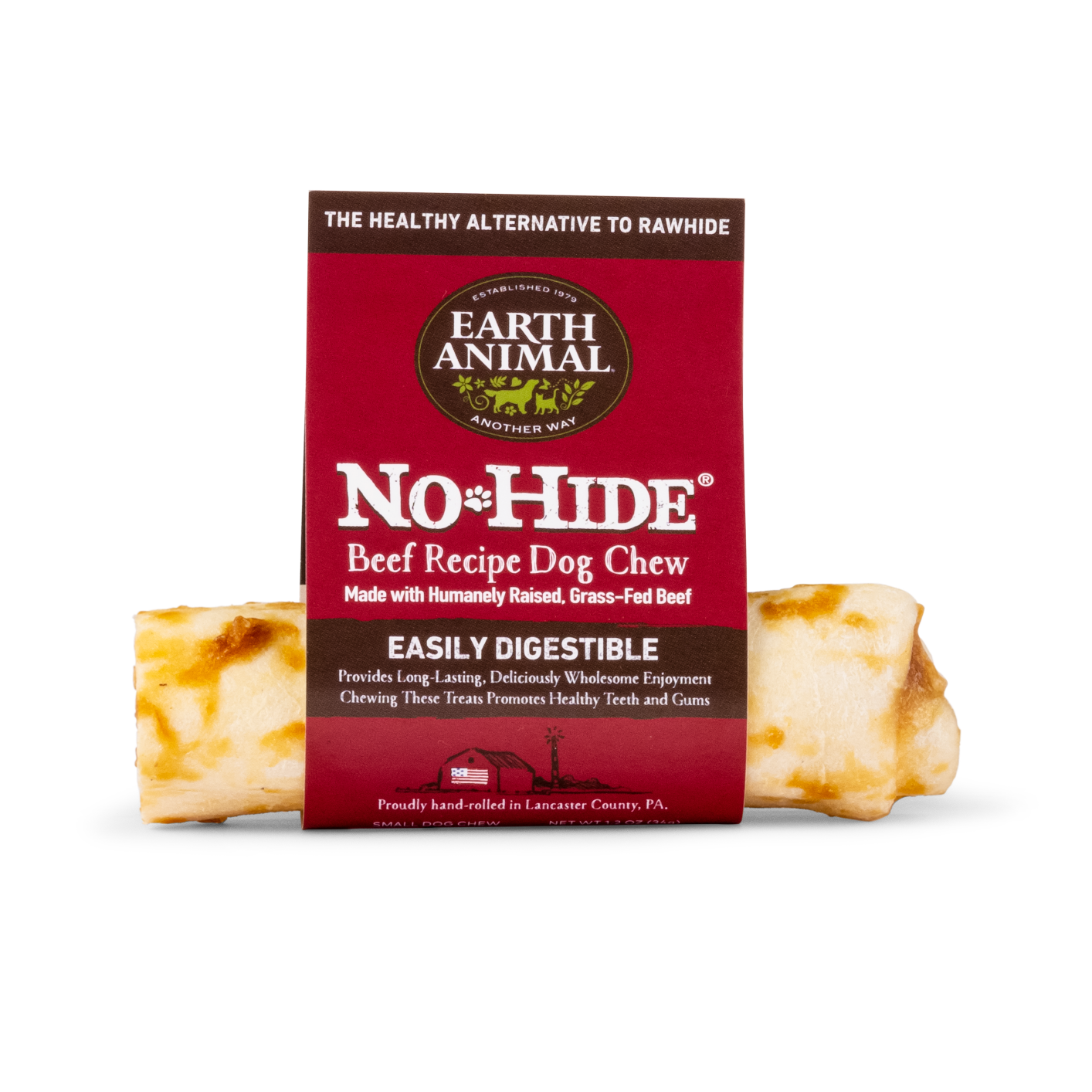 Earth Animal No Hide Chews: Beef, Size: Small