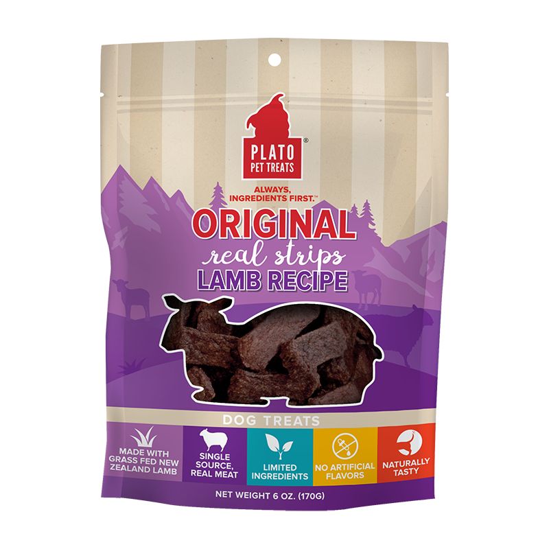 Plato Original Real Strips: Lamb, Size: 6 oz