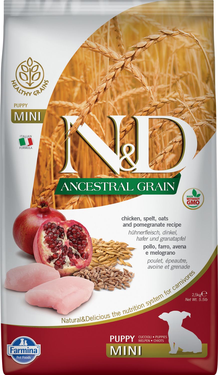 Farmina Ancestral Grain: Chicken &amp; Pom Puppy, Size: 5.5 mini