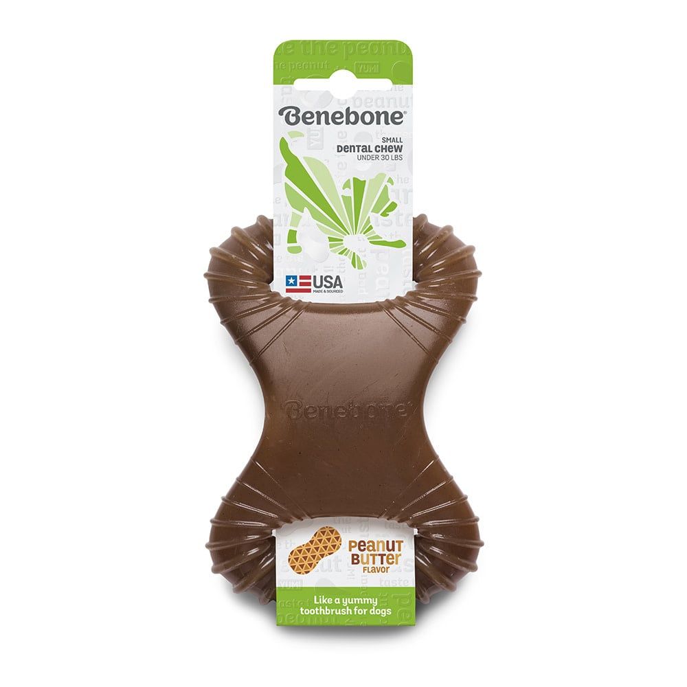 Benebone Dental Chew: Peanut Butter, Size: Small
