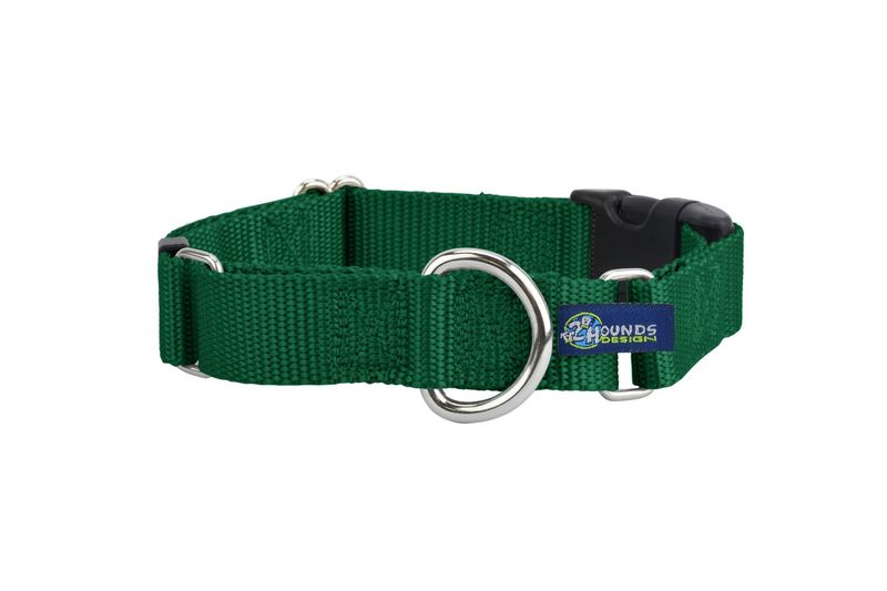 Martingale w/ buckle: Kelly Green, 1" M