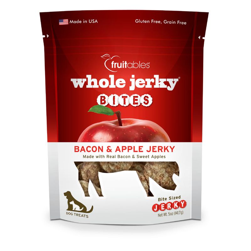 Fruitables Whole Jerky Bites: Bacon &amp; Apple, 5 oz
