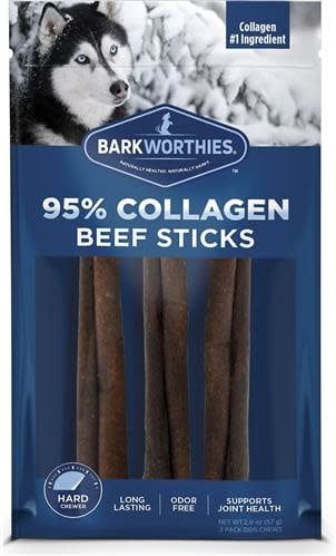 Barkworthies Collagen Beef Stick: 6 inch, 3 pack