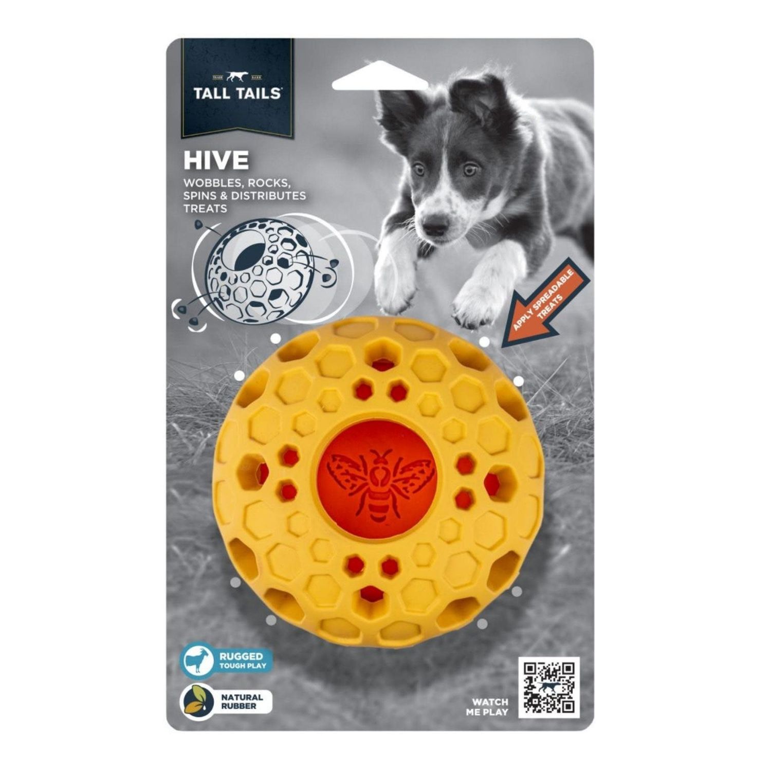 Tall Tails: Natural Rubber Hive Toy, 4 inch