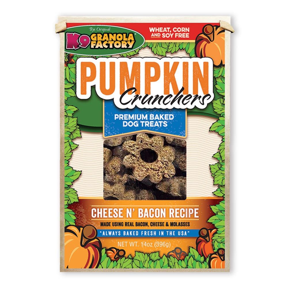 K9 Granola Factory Pumpkin Crunchers: Cheese N Bacon, 14 oz