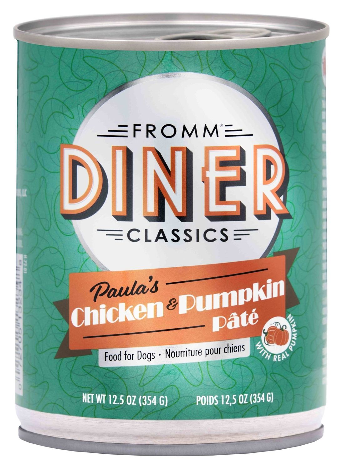 Fromm Diner Classics Paula&#39;s Chicken &amp; Pumpkin Pate: Can, 12.5 oz