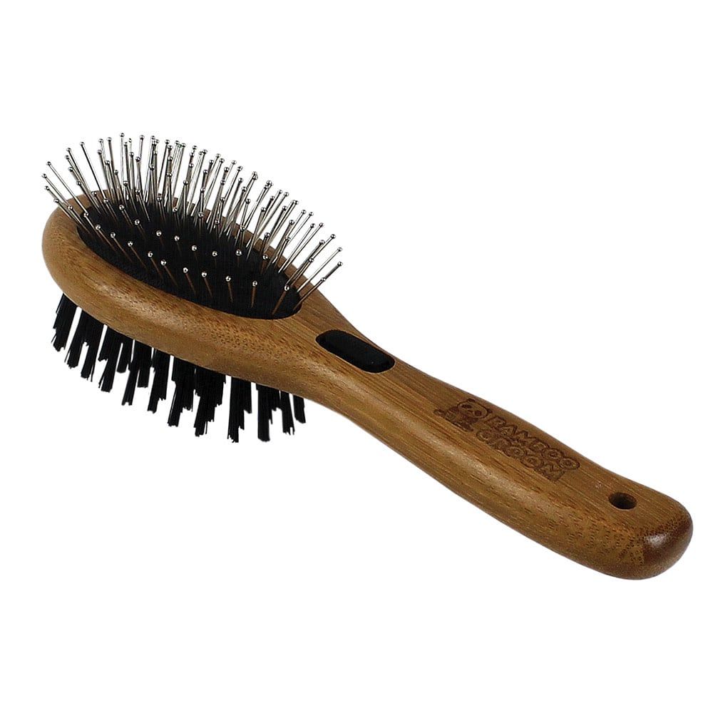 Bamboo Brush w/ Bristles &amp; Stainless Steel Pins: L